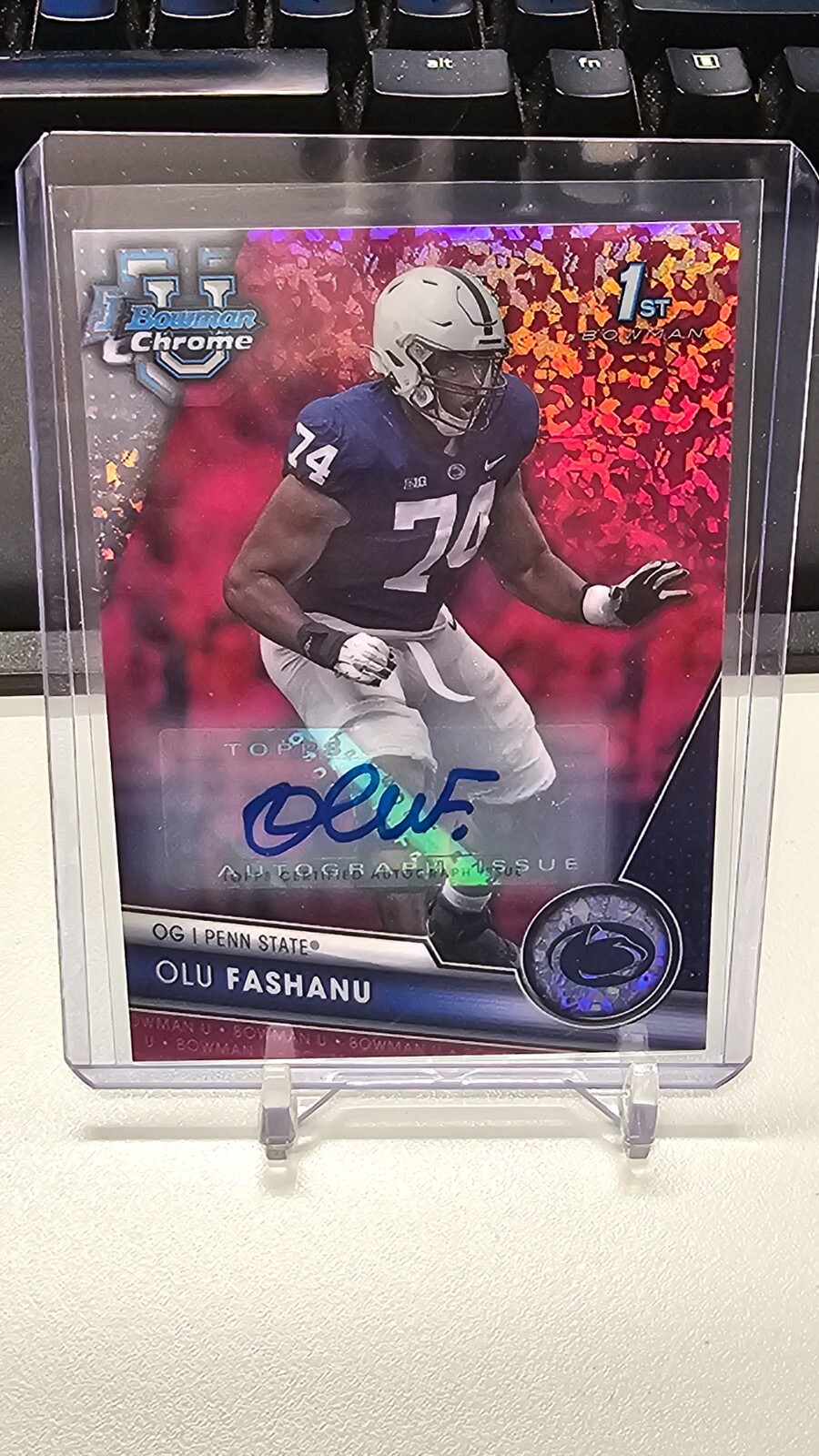 OLU FASHANU 2023 BOWMAN CHROME U 1ST BOWMAN ROOKIE AUTO Pink /150