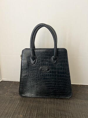 Mulberry Small Leather Crocodile Tote in Black