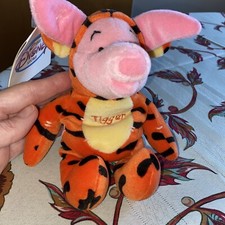 RETIRED The Disney Store Mini Bean Bag Piglet as Tigger 8  Plush from NWT
