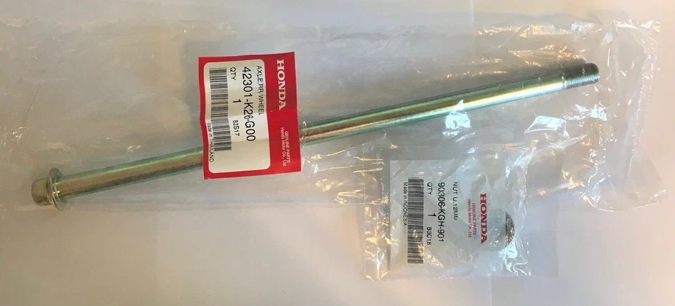 Perno y tuerca de eje trasero HONDA MSX125 Grom 2021-2023 genuinos