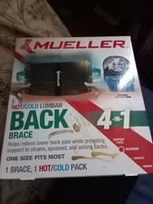 Mueller 4-in-1 Hot/Cold, Lumbar Back Brace One Size Fits Most Fits 30 - 48 in 