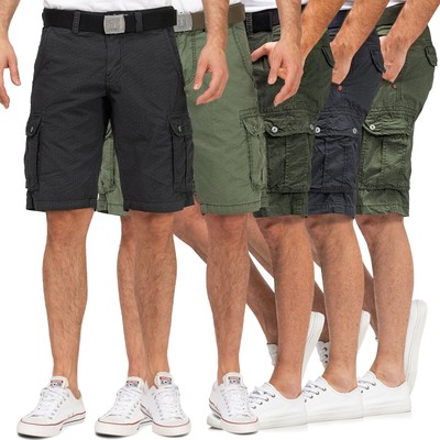 Timezone Herren Cargo Shorts Herrenshorts kurze Hose Bermuda Gürtel MaguireTZ