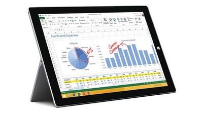 Microsoft 10.8 Surface 3 Multi-Touch Tablet 2GB RAM 64 GB Storage - Silver