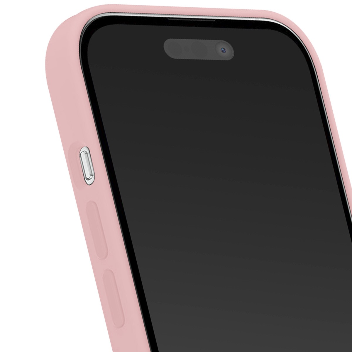 Coque silicone rose pour iPhone 13 Pro Jaym flexible et antichoc