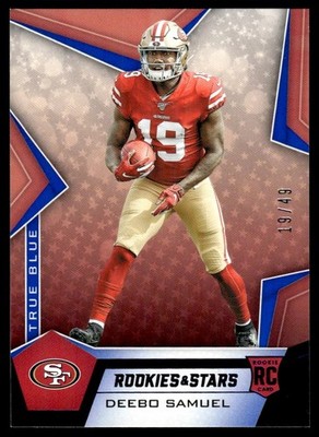 2019 Panini Rookies & Stars True Blue Jersey Match Deebo Samuel 19/49 San