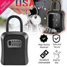 Key Safe 4Digit Combination Lock Box Wall Mount Storage Safe Security Outdoor US