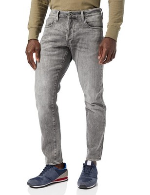 G-Star, Herren, Jeans, 3301 Straight Tapered, Burten black stretch denim, W28 L3