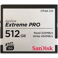 SanDisk - SDCFSP-512G-A46D - SanDisk Extreme Pro 512 GB CFast 2.0 Card - 525