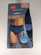 Hanes Premium Original Fit Briefs Men  s Size M New Box Torn 6 Pack
