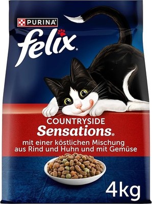 Felix Countryside Sensations Katzenfutter trocken Rind Huhn 1x4kg