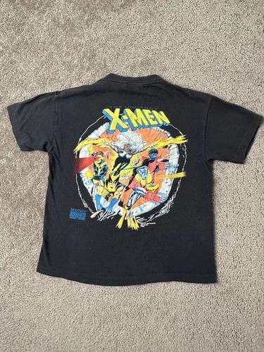 Vintage Boys Tshirt 1991 Uncanny X-Men Marvel Comics Signal, Size M 8-10 Years