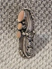 Vtg Native American Navajo 14 Grams Size 7  Sterling Silver pink stones 925 sign