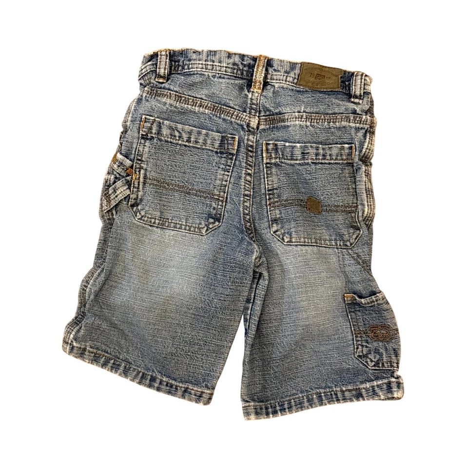 Ecko Unltd. Triboro Denim Factory Jean Pantalones Cortos Largos Sueltos Talla 6 Juvenil Y2K Rinoceronte  Foto 4 de 4