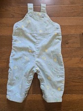 Healthtex Vintage Toddler Corduroy Football Overalls Size 12 Mo Blue Made In USA