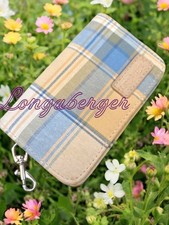 Longaberger Clip Plaid Wallet Coin Bag