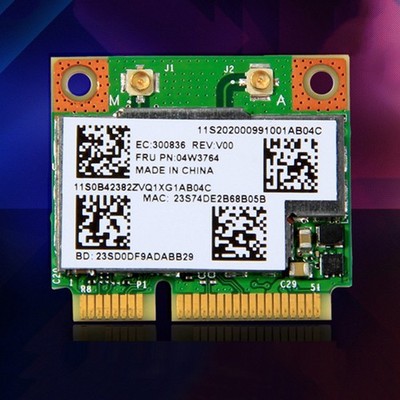 1 * WLAN-Karte BCM943228HMB 04W3764 WLAN BT 4.0 7cm PCI-E-Karte