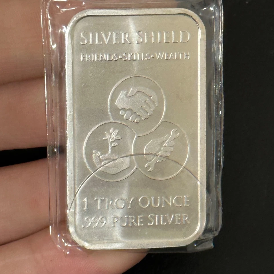 Den of Thieves 1 oz .999 Silver Shield Bar Not Federal & NO Reserves - Sleeve - Image 2 of 4