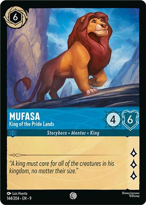 Lorcana Mufasa - King of the Pride Lands (144/244) Ch. 09 Fabled NM