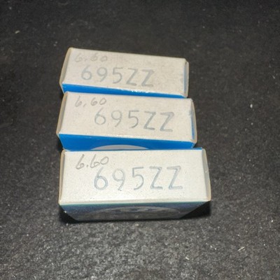5x13x4mm Double Shield 695ZZ Ball Bearing Steel Bearing Lot Of 3 (st1014a)