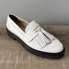 Stuart Weitzman Mila Lift Loafers Womens Size 11 Leather Tassel Chunky Lug Sole