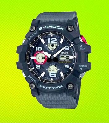 Casio G-shock GSG-100-1A8DR Master of G Series MUDMASTER Solar Gray Band.