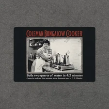 Vintage Coleman Bungalow Cooker Metal Sign Retro Camping Kitchen #710607