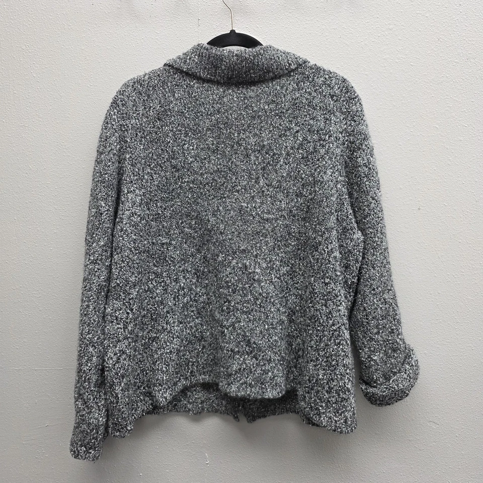 Suéter Villager Liz Claiborne Mujer 3X Gris Boucle Botón Frontal Cárdigan Foto 4 de 4
