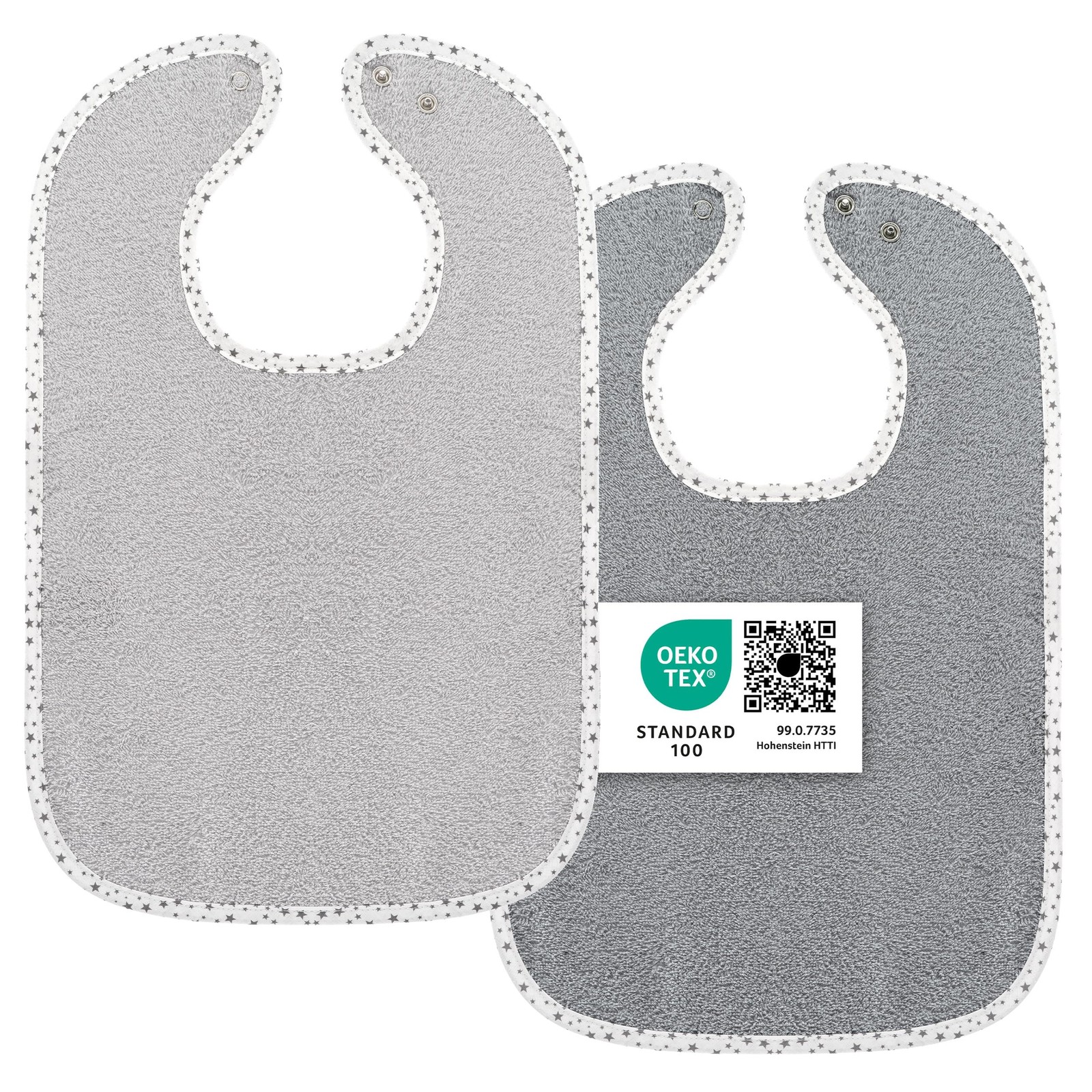 Bavoir bébé réglable Wörner contre les taches de purée : protection coton XXL