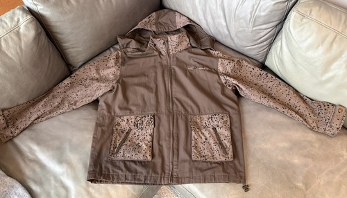 LORO PIANA Field Jacket "Storm System" Men's Hood Cotton Canvas & Leather Size L