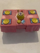 Mattel Dora the Explorer Dollhouse Pink Birthday Cake Food Expandable Flip Table