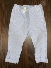 Toddler Boys Janie Jack Blue White Seersucker Summer Pants 18-24 Months EUC