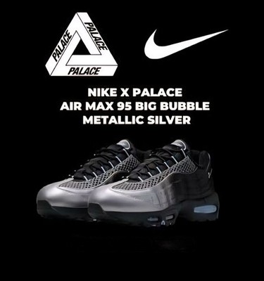 Palace x Nike Air Max 95 OG | Mens Size 12 | Metallic Silver