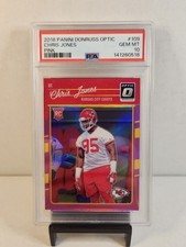 2016 Panini Donruss Optic 109 Chris Jones Pink Prizm RC PSA Gem 10 Chiefs POP 15