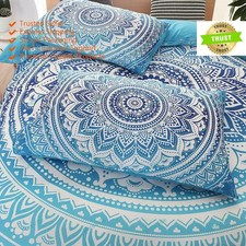 Indian Floral Mandala Quilt Duvet Cover Bedding Set Cotton Hippie Comforter