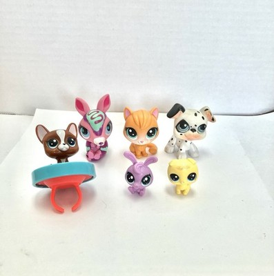 Littlest Pet Shop Assorted Figures Lot(6) Lemon Dazzleby & More Hasbro Fair Cond