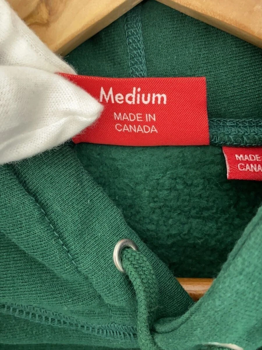 Felpa Supreme con cappuccio M cotone verde usata