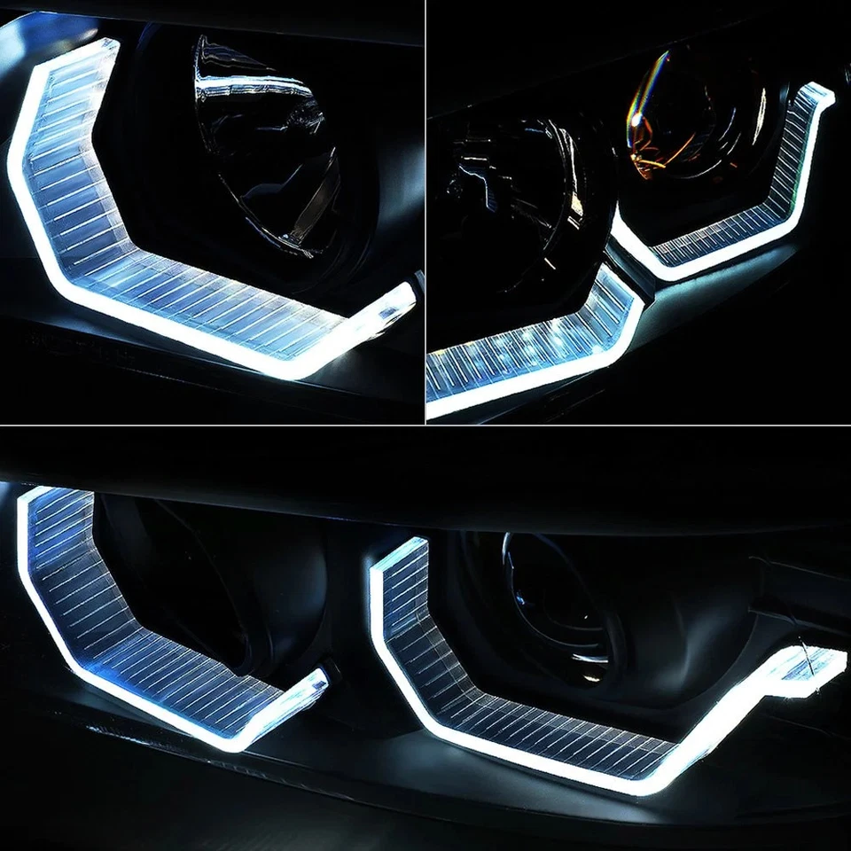 For BMW M3 2006-2008 Lumen 87-1002170 Black DRL Bar Projector Headlights — 第 4/4 张图片