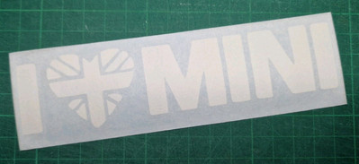 2x I Love  MINIcooper Tuning Auto 2Aufkleber  Styling Bunt  Folie Sticker 