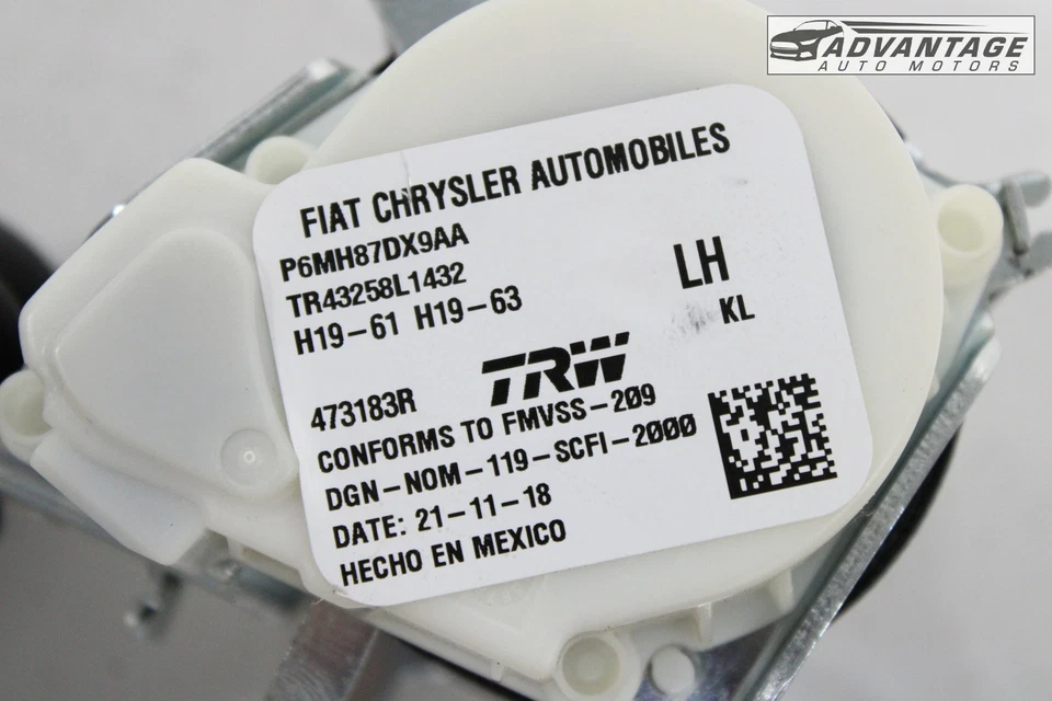 2019-2023 JEEP CHEROKEE ЗАДНИЙ 2-Й РЯД ЛЕВЫЙ БОКОВОЙ РЕМЕНЬ БЕЗОПАСНОСТИ OEM - Изображение 4 из 4