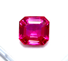 Natural 10.50 Ct Pink Sapphire Asscher Cut Certified Faceted Rare Loose Gemstone