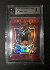 2019-20 Prizm Draft Picks #51 ZION WILLIAMSON Rookie Crusade Prizm RED BGS 9
