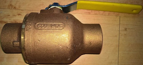 One 2" Apollo Brass SHUT OFF BALL VALVE CII 2 600 WOG non-threaded - Picture 2 of 4