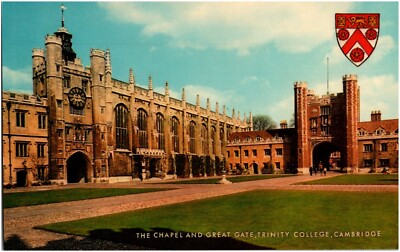 The Chapel & Great Gate Trinity College Cambridge England 1960s Postcard