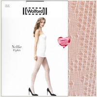 Wolford Nellie Tights • M • White ... Attraktiver Vintage-Look. Rosenmotiv