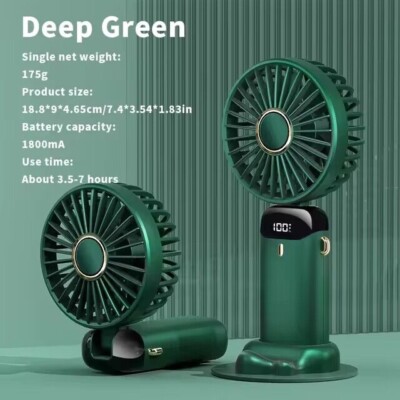 Portable Rechargeable LED Digital Display Fan 5 Speed Aromatherapy