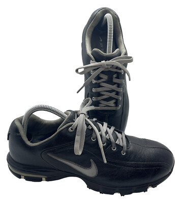 Nike Air Max Revive Men's Black Traction At Contact Golf Leather Shoes Cleats 8