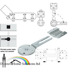 Tischverbinder, Verbindung separater Tischplatten, Möbel, Stahl verzinkt