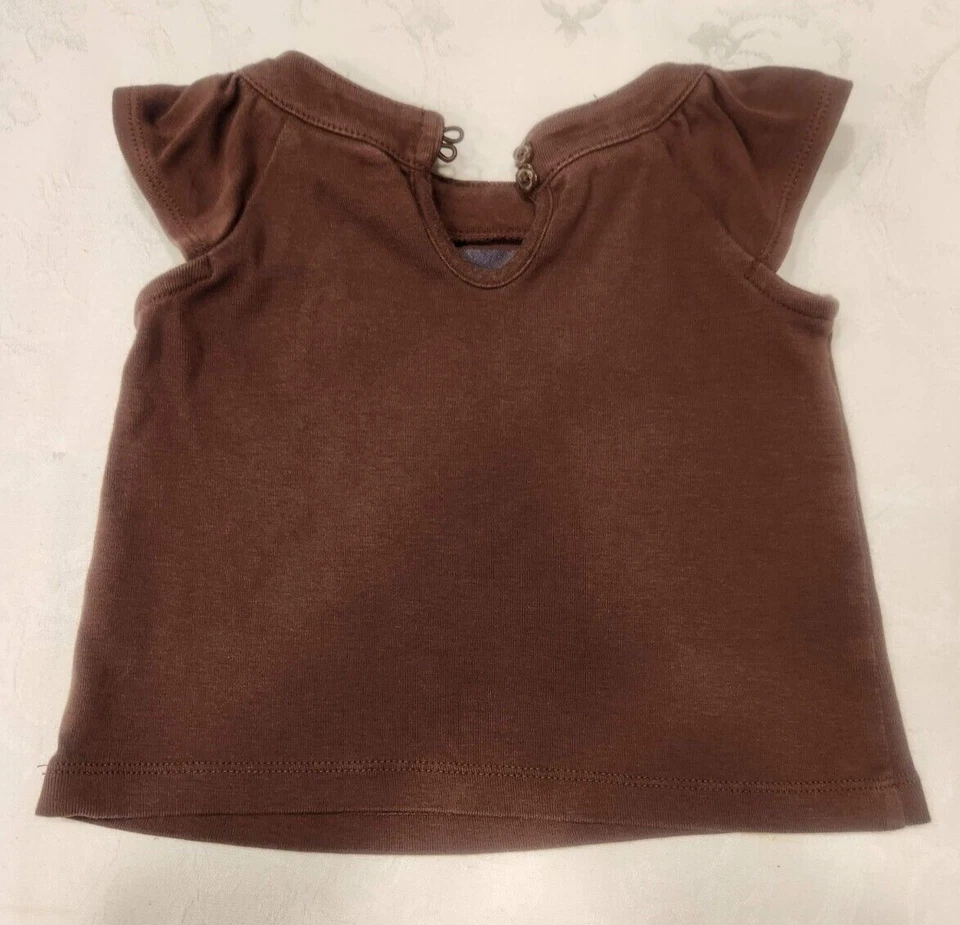 Camiseta GYMBOREE Glamour Safari Reina de la Selva Mono Marrón 12-18 Usada en Excelente Condición Foto 4 de 4