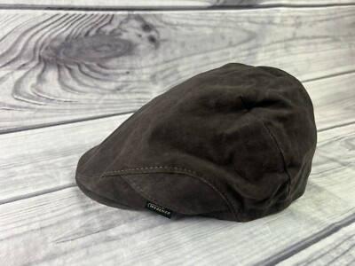 Wegener  58 Flat Cap w/ Ear Flaps Newsboys Germany Brown Plaid Lined