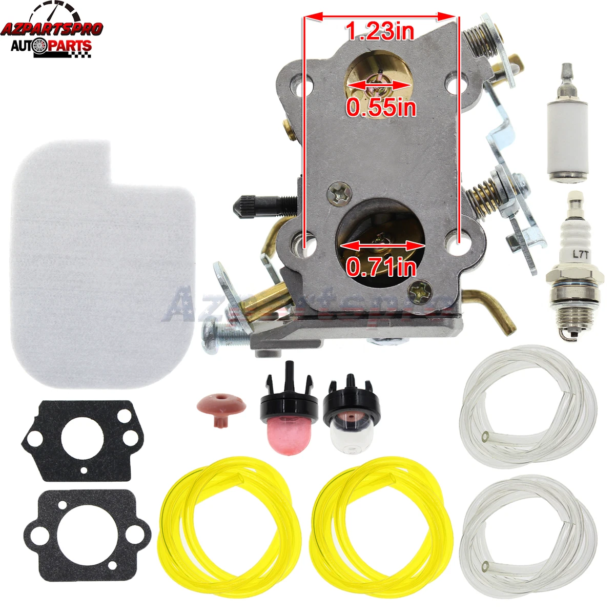 Carburetor kit For Poulan P3314 14 Inch 14 33cc 2 Cycle Gas